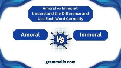 Amoral vs Immoral
