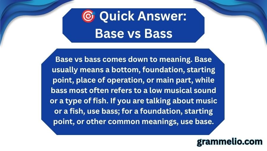 Base vs Bass