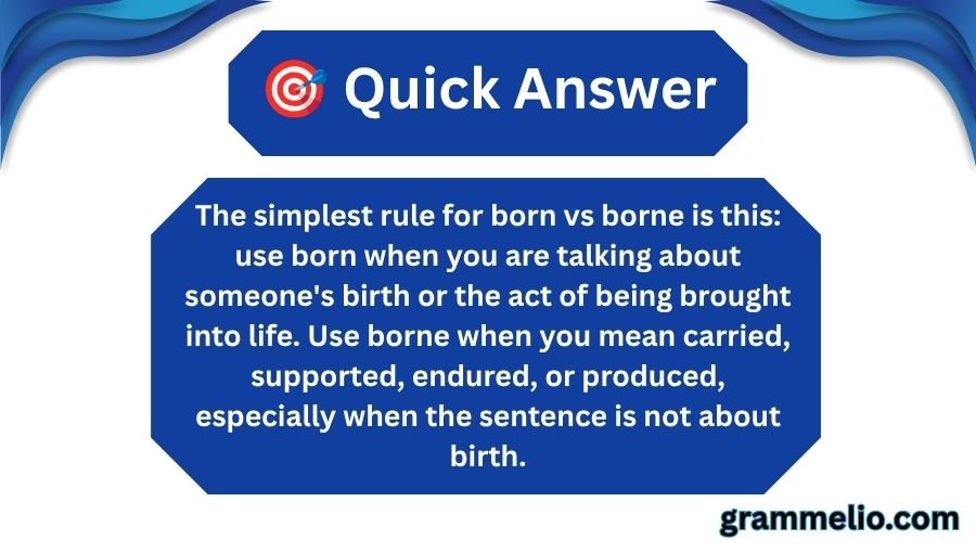 Born vs Borne