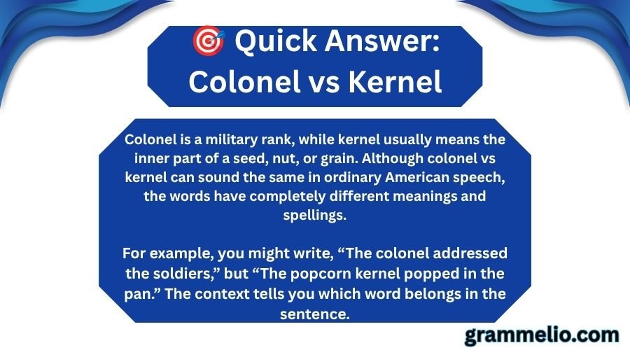 Colonel vs Kernel