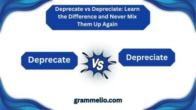 Deprecate vs Depreciate