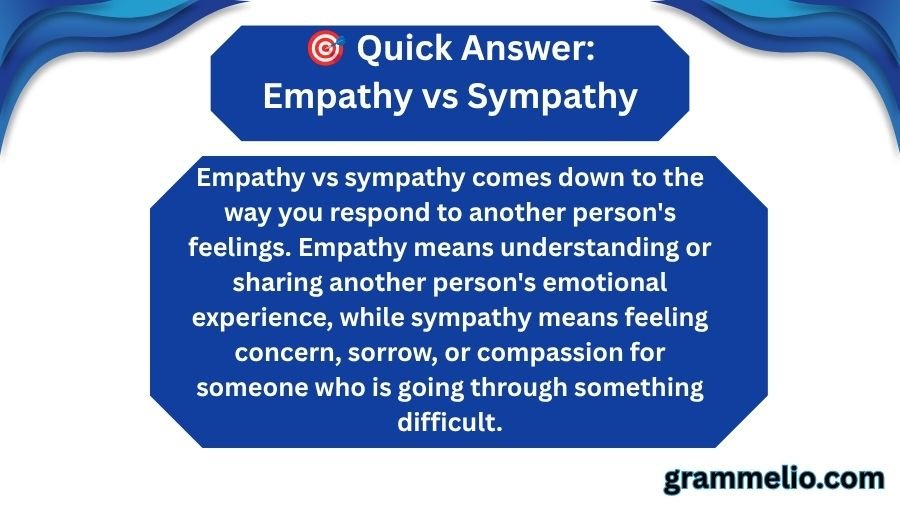 Empathy vs Sympathy