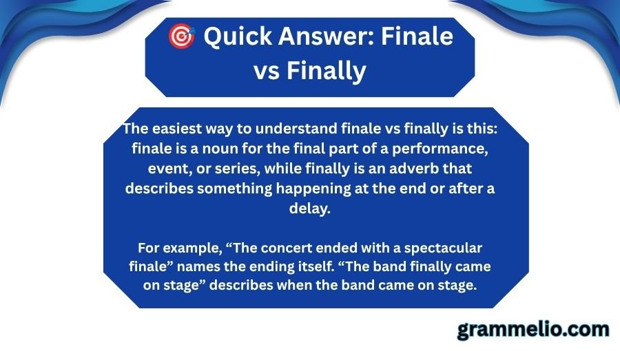 Finale vs Finally