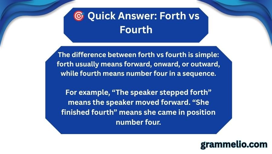 Forth vs Fourth (1)