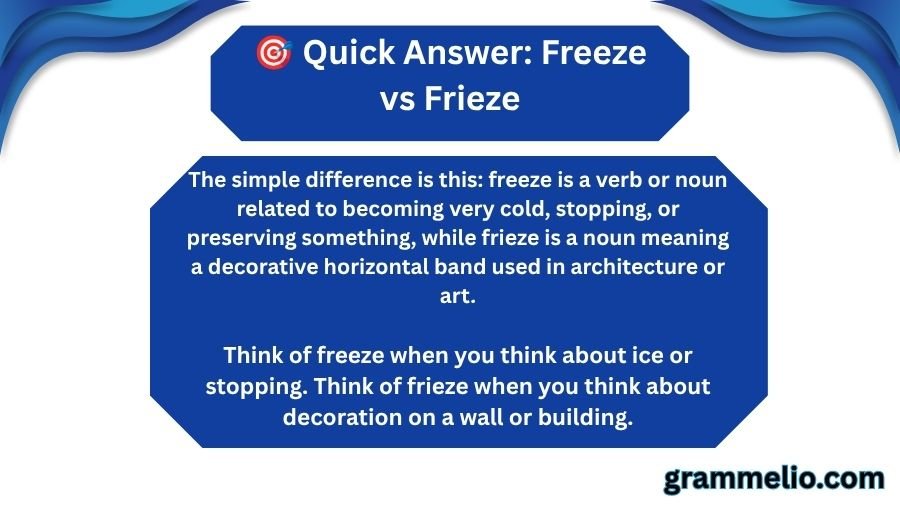 Freeze vs Frieze