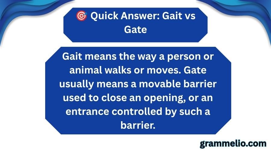 Gait vs Gate