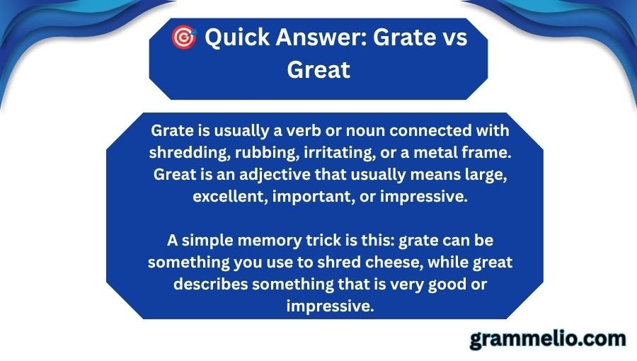 Grate vs Great