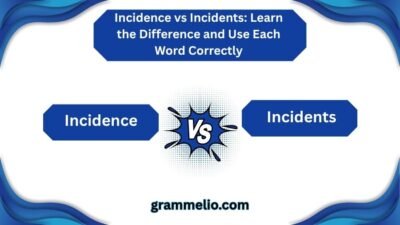 Incidence vs Incidents