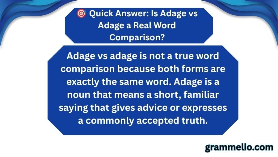 Adage vs Adage