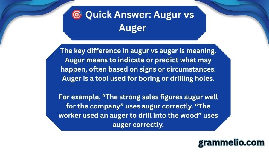 Augur vs Auger