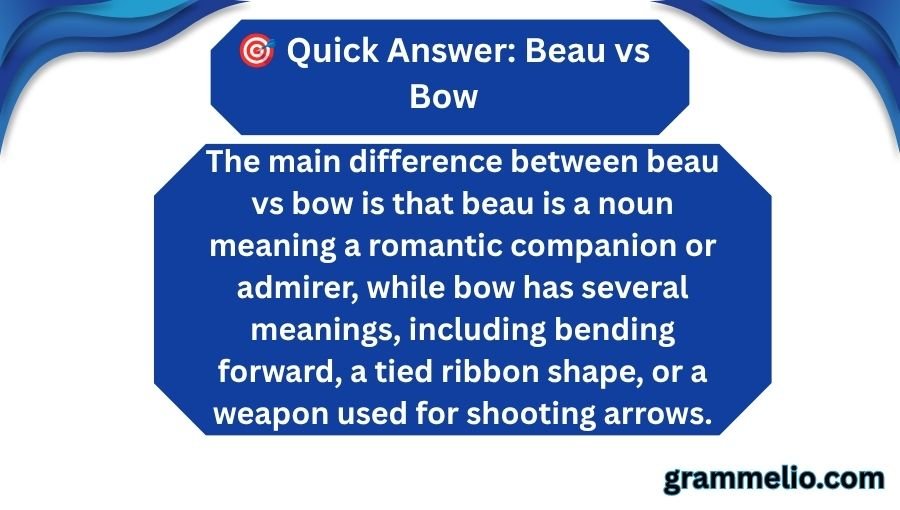 Beau vs Bow