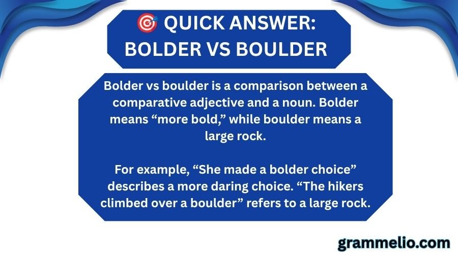 Bolder vs Boulder