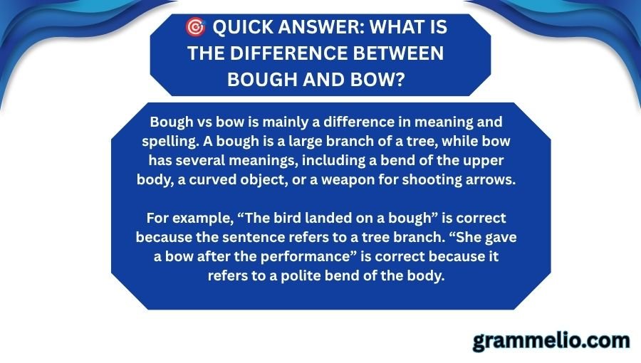 Bough vs Bow