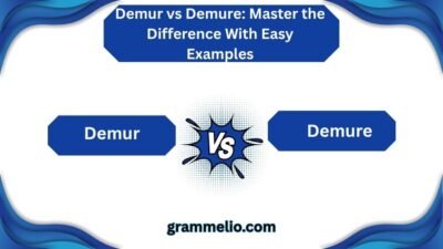 Demur vs Demure