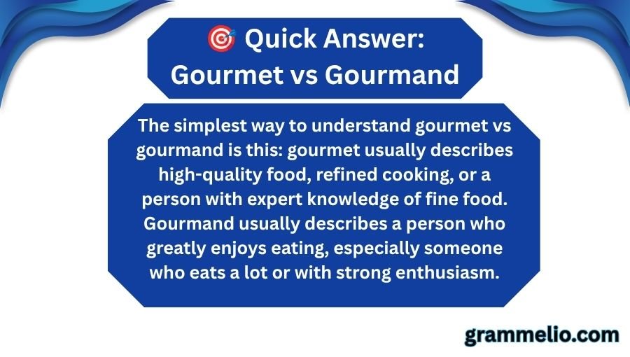 Gourmet vs Gourmand