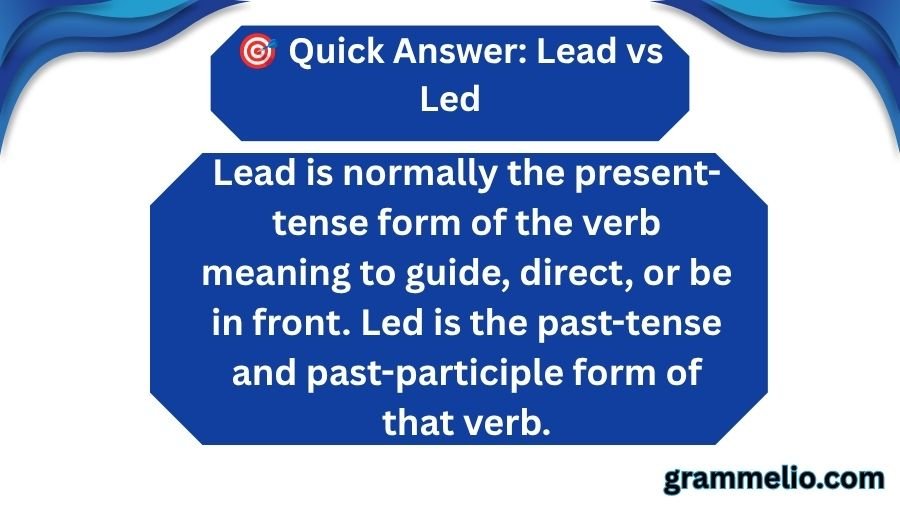 Lead vs Led