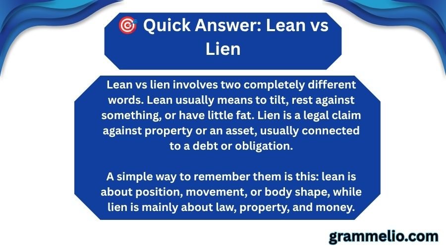 Lean vs Lien