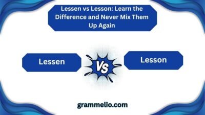 Lessen vs Lesson