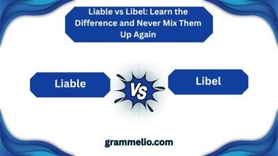 Liable vs Libel