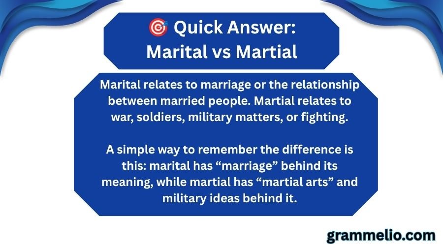 Marital vs Martial