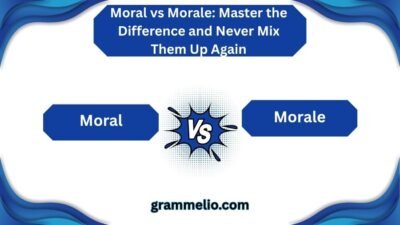 Moral vs Morale