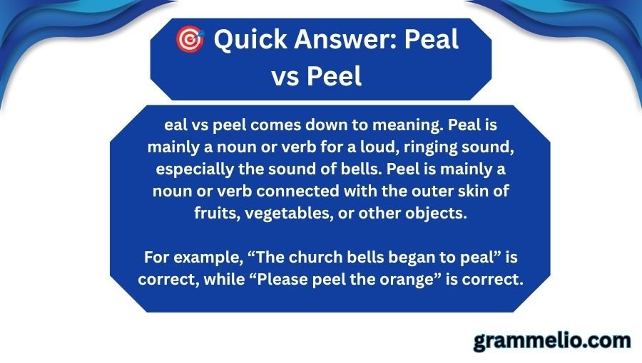 Peal vs Peel