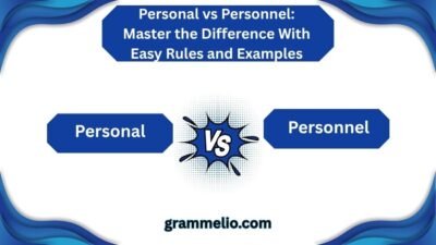 Personal vs Personnel