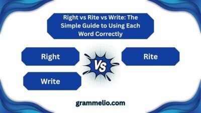 Right vs Rite vs Write