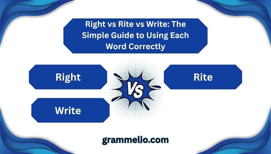 Right vs Rite vs Write