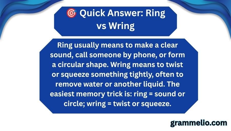 Ring vs Wring