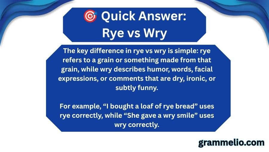 Rye vs Wry