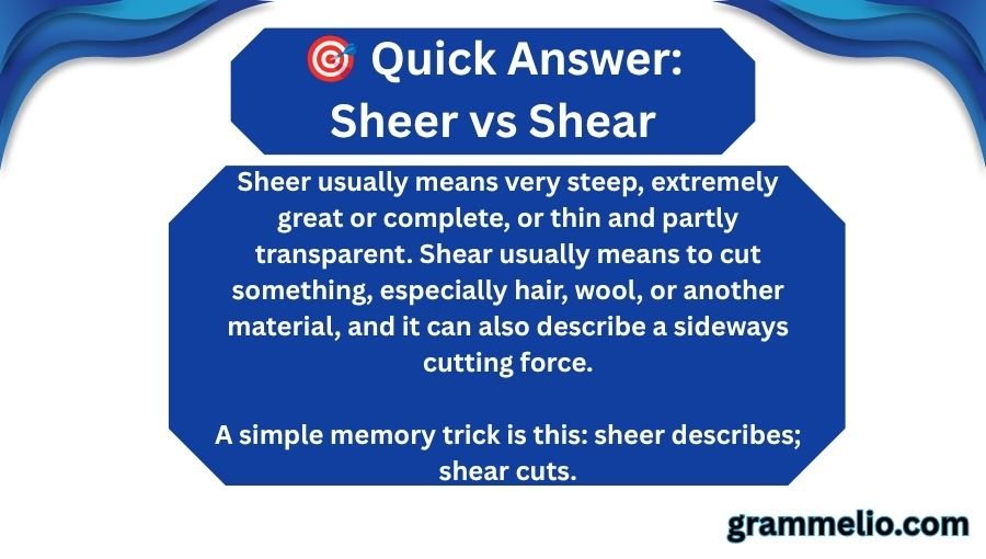 Sheer vs Shear