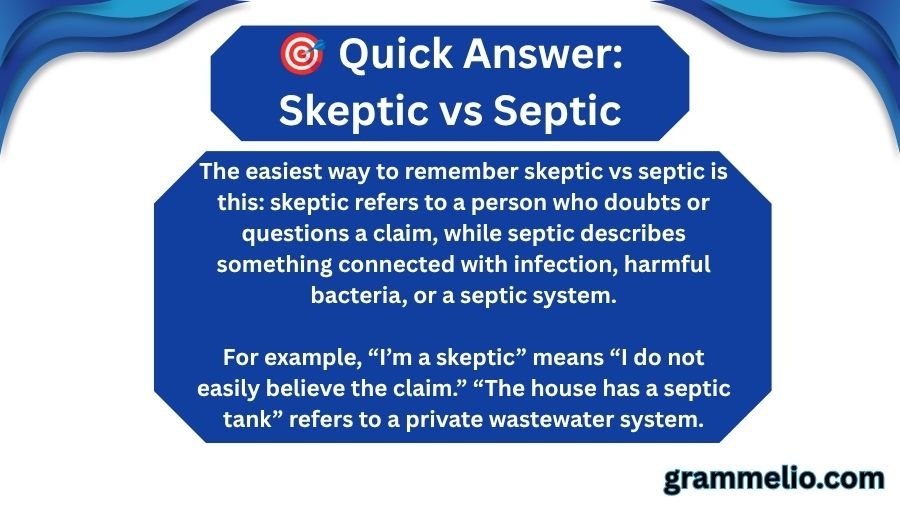 Skeptic vs Septic
