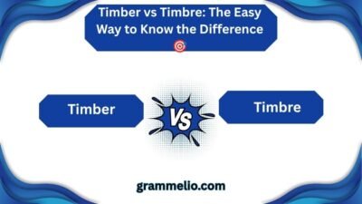Timber vs Timbre
