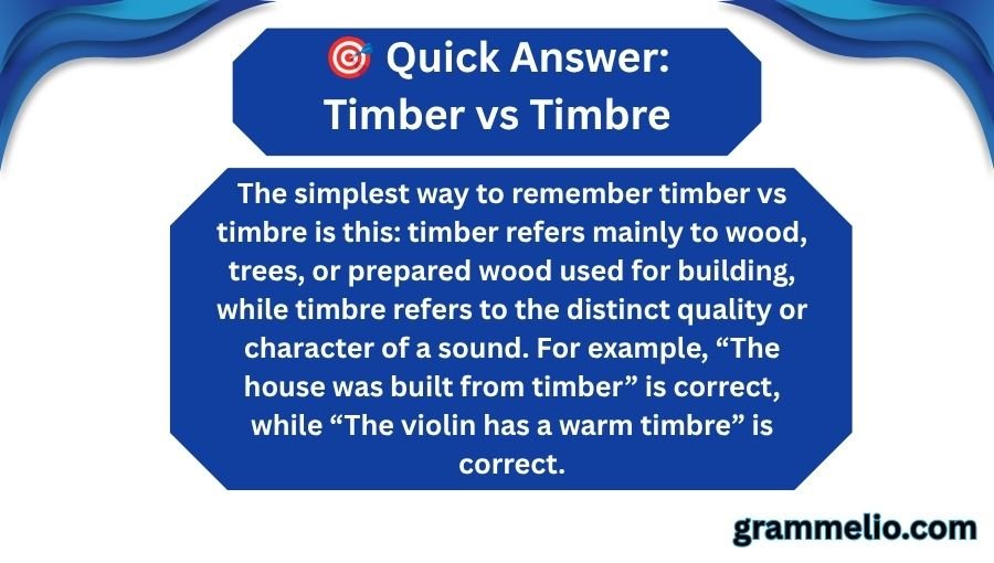 Timber vs Timbre