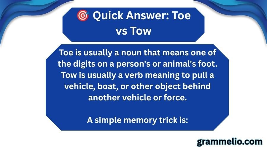 Toe vs Tow