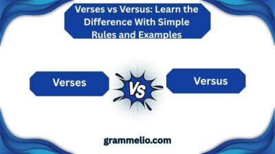 Verses vs Versus