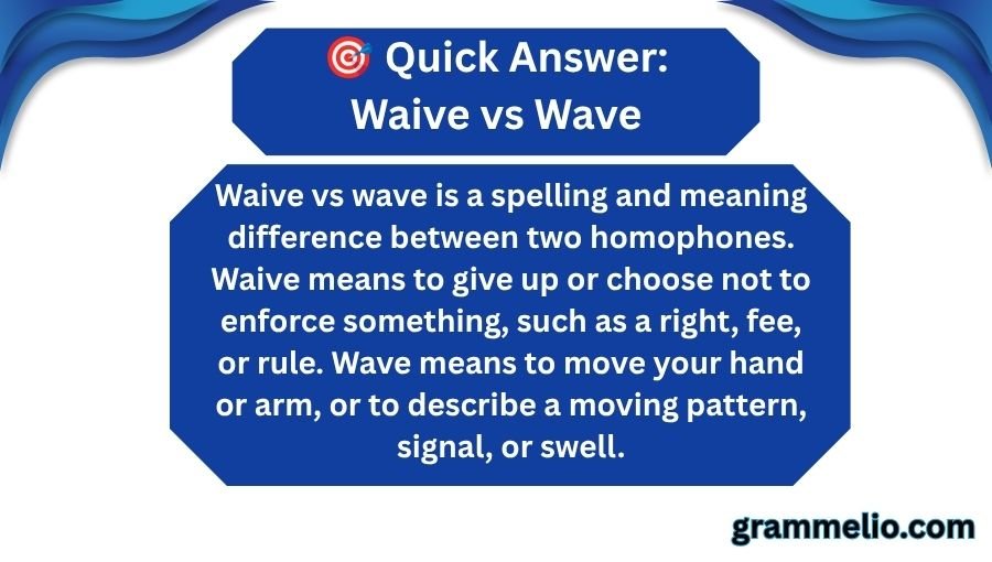 Waive vs Wave